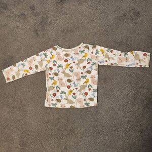 Carter's Toddler Long Sleeve Tee - Cute Farm & Woodland Animal Pattern 24m